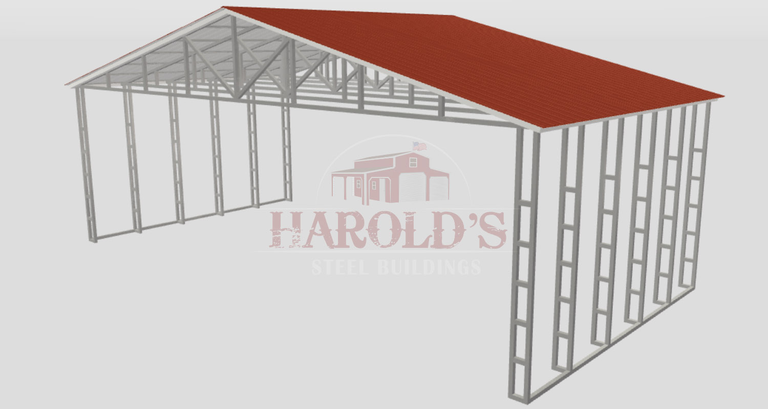 40 Wide Fully Open - Harold’s Steel Buildings