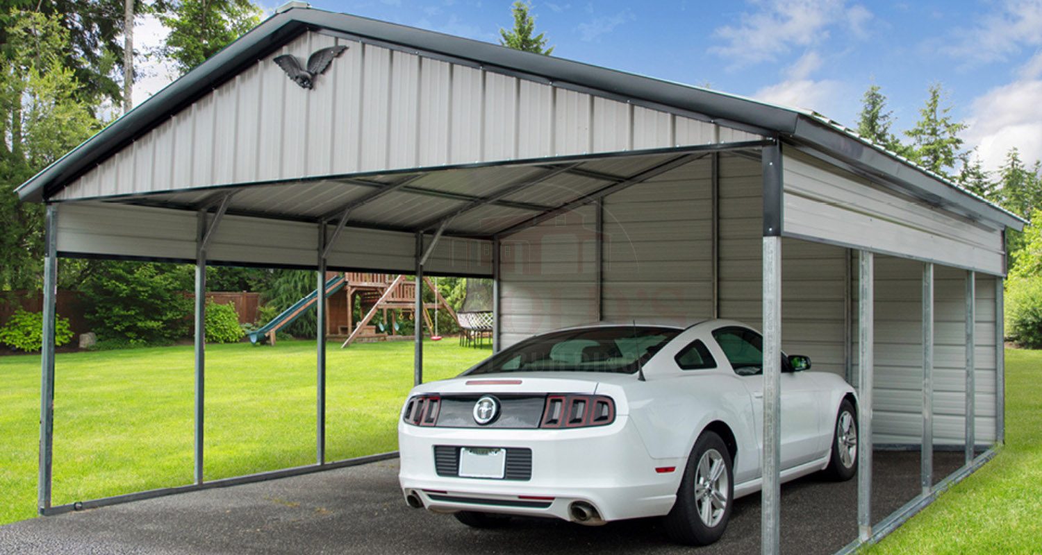 Metal Carport with Gable